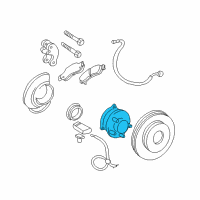 OEM 1999 Oldsmobile Bravada Axle Bearing And Hub Assembly Diagram - 15731627