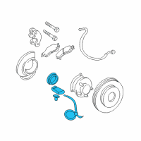 OEM 2004 GMC Sonoma Sensor Asm, Front Wheel Speed Diagram - 19181876