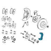 OEM 2018 Toyota Camry Caliper Support Diagram - 47722-33381