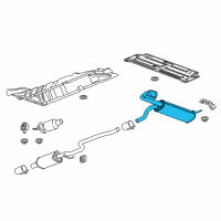 OEM 2017 Chevrolet Cruze Muffler W/Tailpipe Diagram - 39058004