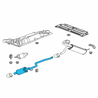 OEM 2016 Chevrolet Cruze Muffler & Pipe Diagram - 39139525