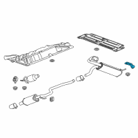 OEM 2018 Chevrolet Cruze Muffler W/Tailpipe Hanger Diagram - 39112907