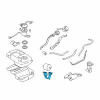 OEM Mercury Mariner Fuel Filter Bracket Diagram - 5L8Z-9A335-A