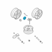 OEM Kia Spectra5 Wheel Center Caps Diagram - 529601F610