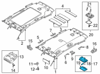 OEM 2021 Hyundai Santa Fe Room Lamp Assembly Diagram - 92850-C5000-YGE
