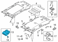 OEM 2022 Hyundai Santa Fe Lamp Assembly-Overhead Console Diagram - 92810-S2540-YGE