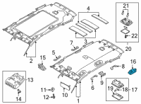 OEM 2019 Hyundai Santa Fe Rear Personal Lamp Assembly, Left Diagram - 92870-C1500-YGE