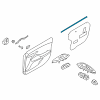 OEM 2019 Hyundai Veloster Weatherstrip-Front Door Belt Inside RH Diagram - 82241-J3000