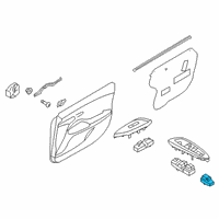 OEM 2020 Hyundai Veloster N Switch Assembly-Mirror Remote Control Diagram - 93530-J3050-4X