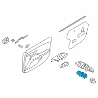 OEM 2019 Hyundai Veloster N Unit Assembly-Power Window Main Diagram - 93571-J3000-4X