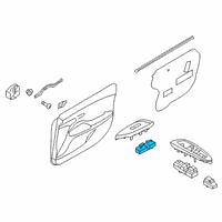 OEM 2019 Hyundai Veloster N Unit Assembly-Power Window Assist Diagram - 93576-J3000-4X