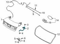 OEM 2020 Hyundai Sonata Hinge Assembly-Trunk Lid, LH Diagram - 69910-L1000