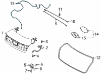 OEM 2022 Hyundai Sonata Cable Assembly-T/LID Release Diagram - 81280-L0000