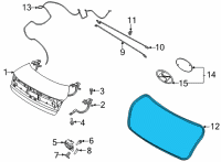OEM 2020 Hyundai Sonata W/STRIP-Trunk Lid OPNG Diagram - 81061-L1000