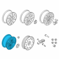 OEM 2020 Lincoln MKZ Wheel, Alloy Diagram - HP5Z-1007-H