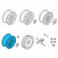 OEM 2019 Lincoln MKZ Wheel, Alloy Diagram - HP5Z-1007-H