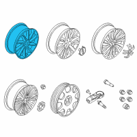 OEM 2018 Lincoln MKZ Wheel, Alloy Diagram - HP5Z-1007-D