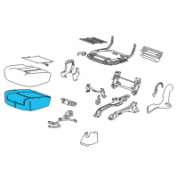 OEM 2011 Cadillac SRX Pad Asm-Rear Seat Cushion Diagram - 25982337