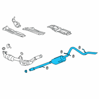 OEM 2020 Chevrolet Silverado 1500 Muffler & Pipe Diagram - 84657795