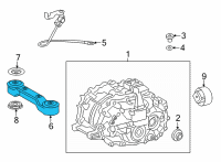 OEM 2022 Lexus NX450h+ Differential Mount Diagram - 5238042160