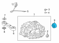 OEM Lexus Differential Mount Diagram - 4165142150