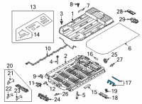 OEM Ford Mustang Mach-E BRACKET - BATTERY HOLD DOWN Diagram - LJ9Z-10704-B