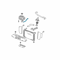 OEM 2004 GMC Yukon XL 2500 Radiator Surge Tank Inlet Hose Assembly Diagram - 19332791