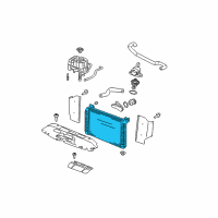 OEM 2004 GMC Sierra 2500 HD Radiator Assembly Diagram - 89019168