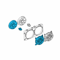 OEM 2002 Buick Park Avenue Fan Kit, Engine Coolant Diagram - 12362559