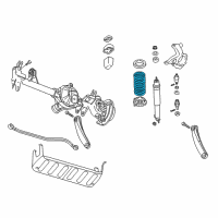OEM 2000 Jeep Grand Cherokee Front Coil Spring Diagram - 52088268