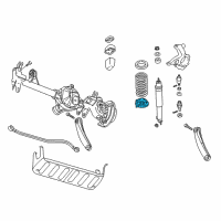 OEM 2003 Jeep Grand Cherokee INSULATOR-Front Suspension Spring Diagram - 52088401