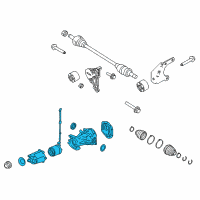 OEM 2009 Ford Flex Differential Assembly Diagram - 9G1Z-4000-A