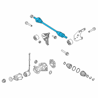 OEM Ford Police Interceptor Sedan Axle Shaft Assembly Diagram - 8A8Z-4K139-A