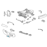 OEM 2016 Chevrolet Corvette Seat Switch Knob Diagram - 22898996