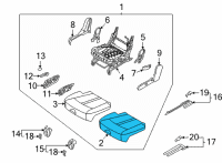 OEM 2021 Kia Sorento Pad Assembly-Rear Seat C Diagram - 89251R5000