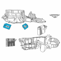 OEM Dodge Dakota Seal Kit-A/C And Heater Unit Diagram - 5086380AD