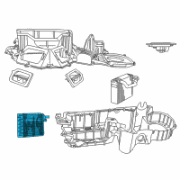 OEM 2002 Dodge Durango Heater Ki-Heater Core Assembly Diagram - 5019695AA