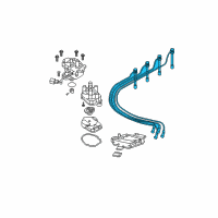 OEM 2000 Nissan Frontier Cable Set High Tension Diagram - 22440-3S510