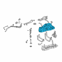 OEM 2008 Lexus GX470 Fuel Gas Tank Assembly Diagram - 77001-3D510