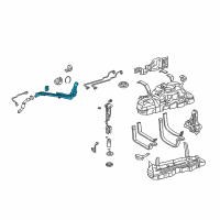 OEM 2004 Lexus GX470 Pipe Sub-Assy, Fuel Tank Inlet Diagram - 77201-35720