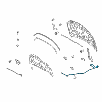 OEM 2010 Lincoln MKZ Release Cable Diagram - 9E5Z-16916-AA