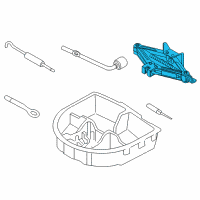 OEM 2013 Hyundai Elantra Jack Assembly Diagram - 09110-3X000