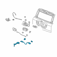 OEM 2005 Honda Pilot Cylinder, Tailgate Diagram - 74861-S9V-A01