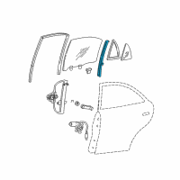 OEM 2001 Hyundai Accent Channel Assembly-Rear Door Division Diagram - 83510-25000