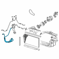OEM Buick Park Avenue Hose Asm, A/C Compressor & Condenser Diagram - 19169343