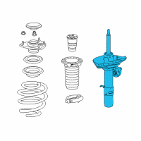 OEM 2016 Honda Accord Shock Absorber Unit, Left Front Diagram - 51621-T3L-316