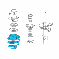 OEM 2014 Honda Accord Spring, Right Front Diagram - 51401-T3M-A11