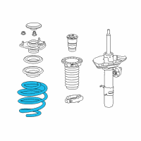 OEM 2013 Honda Accord Spring, Right Front Diagram - 51401-T3L-A11