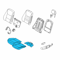 OEM BMW 135i Seat Upholstery, Leather Diagram - 52-10-2-997-351