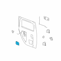 OEM 2007 Hummer H2 Handle, Front Side Door Inside Diagram - 15130013